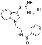 1-[2-(BENZOYLAMINO)ETHYL]-1H-INDOL-3-YL IMIDOTHIOCARBAMATE HYDROIODIDE 结构式