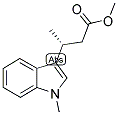 (3R)-(-)-3-(1-甲基吲哚-3-基)丁酸甲酯 结构式