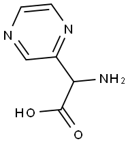 2-氨基-2-(吡嗪-2-基)乙酸 结构式