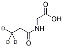 氘代丙酰(3,3,3-D3)氨基乙酸 结构式