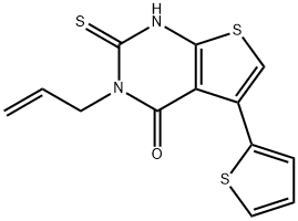 3-(2-烯-1-基丙基)-2-硫烷基-5-(噻吩-2-基)-3H,4H-噻吩并[2,3-D]嘧啶-4-酮 结构式