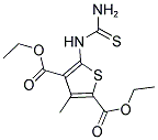 DIETHYL 5-[(AMINOCARBONOTHIOYL)AMINO]-3-METHYLTHIOPHENE-2,4-DICARBOXYLATE 结构式