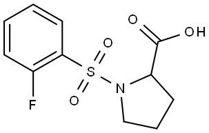 ((2-FLUOROPHENYL)SULFONYL)PROLINE 结构式