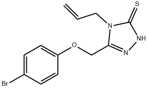 4-ALLYL-5-[(4-BROMOPHENOXY)METHYL]-4H-1,2,4-TRIAZOLE-3-THIOL 结构式