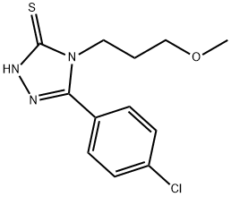 5-(4-CHLOROPHENYL)-4-(3-METHOXYPROPYL)-4H-1,2,4-TRIAZOLE-3-THIOL 结构式