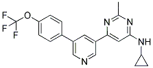 N-CYCLOPROPYL-2-METHYL-6-(5-[4-(TRIFLUOROMETHOXY)PHENYL]PYRIDIN-3-YL)PYRIMIDIN-4-AMINE 结构式