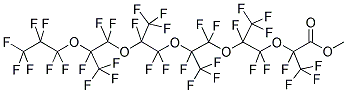 PERFLUORO-2,5,8,11,14-PENTAMETHYL-3,6,9,12,15-PENTAOXAOCTADECANOIC ACID, METHYL ESTER 结构式