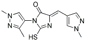 3-(1,3-Dimethyl-1H-pyrazol-4-yl)-2-mercapto-5-(1-methyl-1H-pyrazol-4-ylmethylene)-3,5-dihydro-imidazol-4-one 结构式
