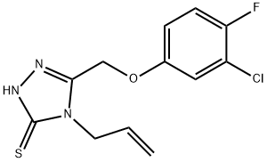 4-烯丙基-5-[(3-氯-4-氟苯氧基)甲基]-4H-1,2,4-三唑-3-硫醇 结构式