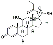 6A,9A-DIFLUORO-11BETA-HYDROXY-16A-METHYL-3-OXO-17A-(PROPIONYLOXY)-ANDROSTA-1,4-DIENE-17BETA-CARBOTHIOIC ACID 结构式