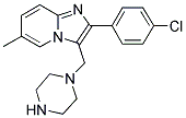 2-(4-CHLORO-PHENYL)-6-METHYL-3-PIPERAZIN-1-YLMETHYL-IMIDAZO[1,2-A]PYRIDINE 结构式