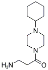 3-AMINO-1-(4-CYCLOHEXYL-PIPERAZIN-1-YL)-PROPAN-1-ONE 结构式