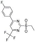 2-ETHANESULFONYL-4-(4-FLUORO-PHENYL)-6-TRIFLUOROMETHYL-PYRIMIDINE 结构式