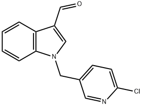 1-((6-氯吡啶-3-基)甲基)-1H-吲哚-3-甲醛 结构式