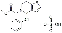 (S)-alpha-(2-氯苯基)-6,7-二氢噻吩并[3,2-c]吡啶-5(4H)乙酸甲酯硫酸氢盐 结构式