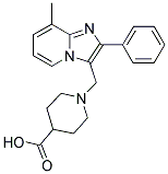 1-(8-METHYL-2-PHENYL-IMIDAZO[1,2-A]PYRIDIN-3-YLMETHYL)-PIPERIDINE-4-CARBOXYLIC ACID 结构式