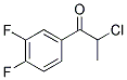 2-CHLORO-1-(3,4-DIFLUORO-PHENYL)-PROPAN-1-ONE 结构式