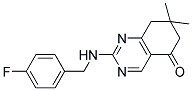 2-[(4-FLUOROBENZYL)AMINO]-7,7-DIMETHYL-7,8-DIHYDROQUINAZOLIN-5(6H)-ONE 结构式