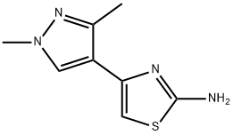4-(1,3-DIMETHYL-1 H-PYRAZOL-4-YL)-THIAZOL-2-YLAMINE 结构式