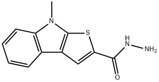 8-甲基-8H-噻吩并[2,3-B]吲哚-2-碳酰肼 结构式