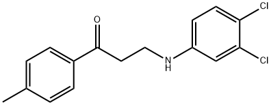 3-(3,4-DICHLOROANILINO)-1-(4-METHYLPHENYL)-1-PROPANONE 结构式