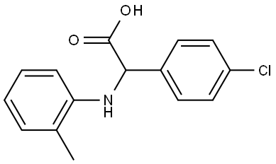 2-(4-氯苯基)-2-(邻甲苯氨基)乙酸 结构式