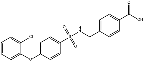 4-[4-(2-氯苯氧基)苯基磺酰胺甲基]苯甲酸 结构式