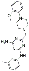6-((4-(2-METHOXYPHENYL)PIPERAZIN-1-YL)METHYL)-N2-M-TOLYL-1,3,5-TRIAZINE-2,4-DIAMINE 结构式