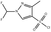 1-(二氟甲基)-3-甲基-1H-吡唑-4-磺酰氯 结构式