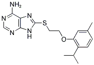 8-([2-(2-ISOPROPYL-5-METHYLPHENOXY)ETHYL]THIO)-9H-PURIN-6-AMINE 结构式