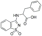 2-(1,1-DIOXO-1H-1LAMBDA6-BENZO[D]ISOTHIAZOL-3-YLAMINO)-3-PHENYL-PROPIONIC ACID 结构式