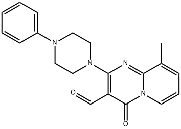 9-METHYL-4-OXO-2-(4-PHENYL-PIPERAZIN-1-YL)-4H-PYRIDO[1,2-A]PYRIMIDINE-3-CARBALDEHYDE 结构式