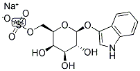 3-吲哚基-Β-D-吡喃半乳糖苷-6-硫酸钠盐 结构式