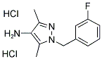 1-(3-FLUORO-BENZYL)-3,5-DIMETHYL-1H-PYRAZOL-4-YLAMINE DIHYDROCHLORIDE 结构式