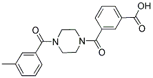 3-([4-(3-METHYLBENZOYL)PIPERAZIN-1-YL]CARBONYL)BENZOIC ACID 结构式