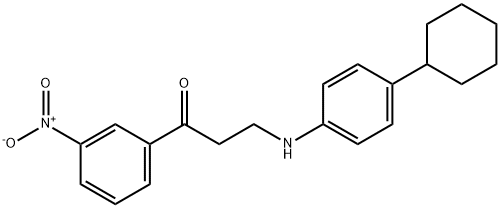 3-(4-CYCLOHEXYLANILINO)-1-(3-NITROPHENYL)-1-PROPANONE 结构式