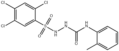 N-(邻甲苯基)-2-((2,4,5-三氯苯基)磺酰基)肼-1-甲酰胺 结构式