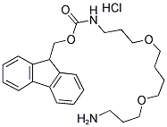 1-(9-FLUORENYLMETHYLOXYCARBONYL-AMINO)-4,9-DIOXA-12-DODECANAMINE HYDROCHLORIDE 结构式