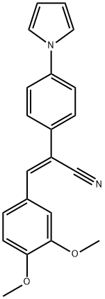 (Z)-3-(3,4-DIMETHOXYPHENYL)-2-[4-(1H-PYRROL-1-YL)PHENYL]-2-PROPENENITRILE 结构式