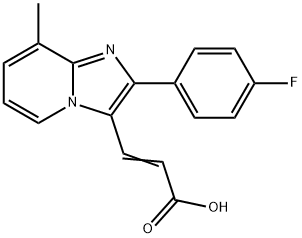 3-[2-(4-FLUORO-PHENYL)-8-METHYL-IMIDAZO[1,2-A]-PYRIDIN-3-YL]-ACRYLIC ACID 结构式