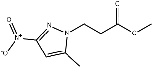 3-(5-甲基-3-硝基-吡唑-1-基)丙酸甲酯 结构式