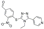 4-(4-ETHYL-5-PYRIDIN-4-YL-4 H-[1,2,4]TRIAZOL-3-YLSULFANYL)-3-NITRO-BENZALDEHYDE 结构式