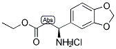 (S)-3-AMINO-3-BENZO[1,3]DIOXOL-5-YL-PROPIONIC ACID ETHYL ESTER HCL 结构式