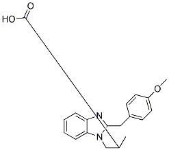 3-[2-(4-Methoxy-benzyl)-benzoimidazol-1-yl]-2-methyl-propionic acid 结构式