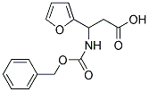 3-Benzyloxycarbonylamino-3-furan-2-yl-propionic acid 结构式