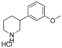 3-(3-甲氧基苯基)哌啶盐酸盐 结构式