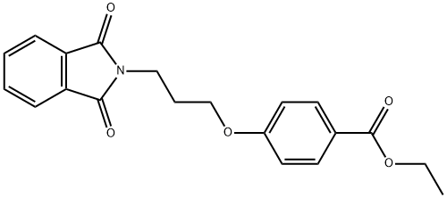 4-[3-(1,3-二氢-1,3-二氧代-2H-异吲哚-2-基)丙氧基]苯甲酸乙酯 结构式