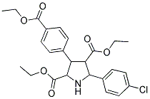 DIETHYL 5-(4-CHLOROPHENYL)-3-(4-ETHOXYCARBONYLPHENYL)-2,4-PYRROLIDINEDICARBOXYLATE 结构式