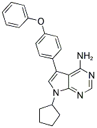 7-CYCLOPENTYL-5-(4-PHENOXY)PHENYL-7H-PYRROLO[2,3-D]PYRIMIDIN-4-YLAMINE 结构式