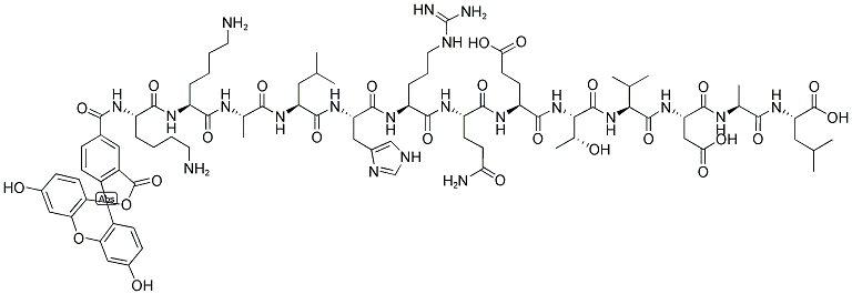 5-FAM-KKALHRQETVDAL 结构式